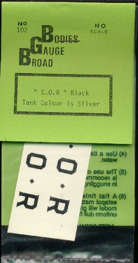 D 459 C.O.R. TANKER DECALS BLACK