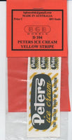 D 104 PETERS ICE CREAM BUILDING DECALS   YELLOW STRIPE 3 SIZES