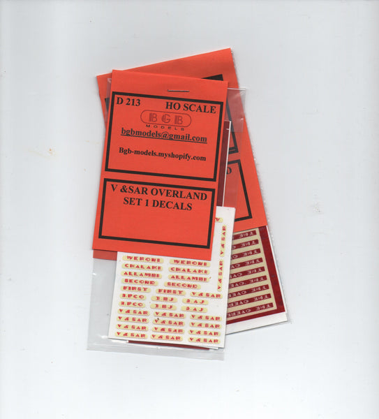 OVERLAND DECALS SET 1    D 213