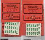 D 252-3 AN TARPAULIN LOGOS GREEN three pack listing