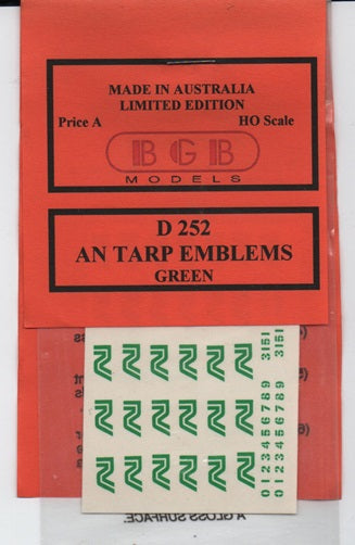 D 252 AN TARP LOGOS GREEN single pack listing