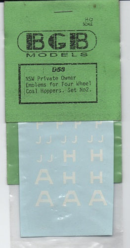 D 402 NSW PRIVATE OWNER COAL HOPPER LOGOS Set 2