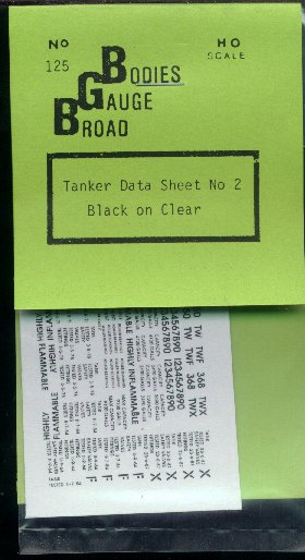 D 453 TANKER DATA PACK number 2 BLACK  was d 125