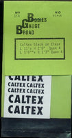 D 114 CALTEX DECALS in BLACK