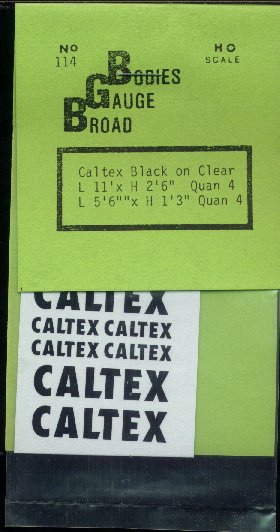 D 126 CALTEX DECALS in white
