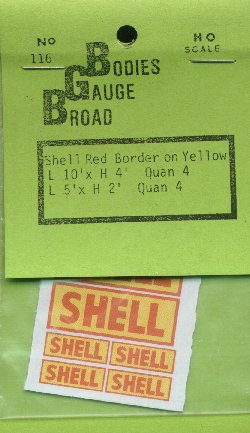 D 470 SHELL DECALS RED WITH YELLOW BACKGROUND