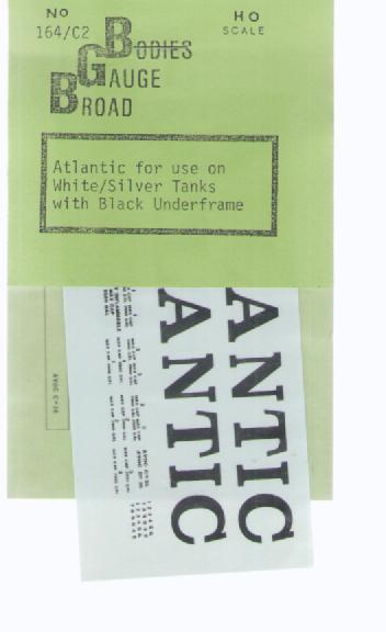 D 462 ATLANTIC TANKER  DECALS BLACK
