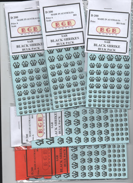 D 200 SAR SHRIKE LOGOS Bulk pack INTRODUCTORY SPECIAL