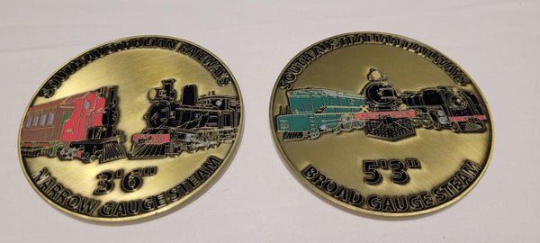 COLLECTABLE RAILWAY COIN SAR STEAM ENGINES