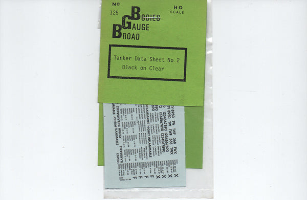 D 451 TANKER DATA PACK NO 1 BLACK   IN STOCK NOW