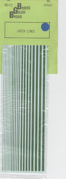 GREEN LINES various widths.